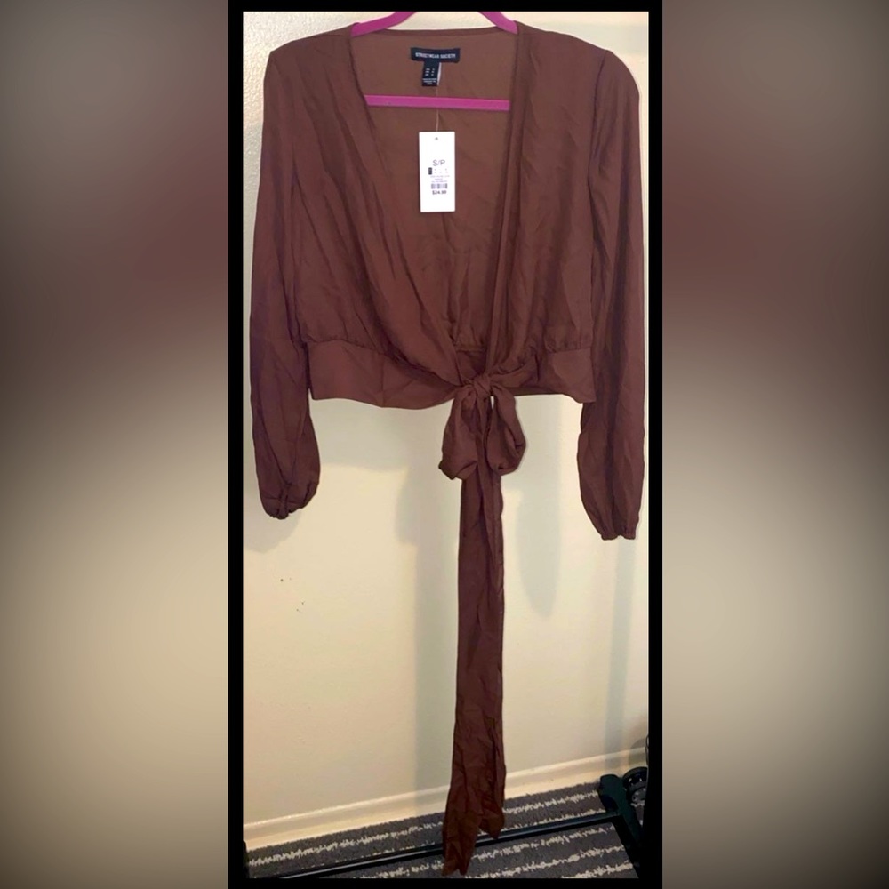Streetwear Society Brown Cropped Cardigan - S/P